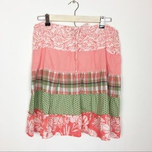 JCREW Plaid and Floral Mini Skirt, EUC A1